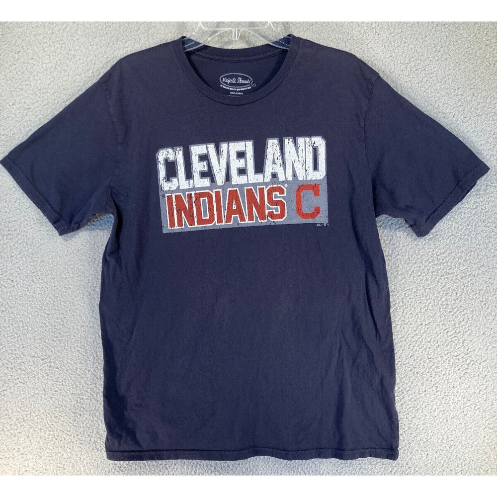 Cleveland Indians T Shirt Adult Large Blue Short Sleeve Francisco Lindor 12